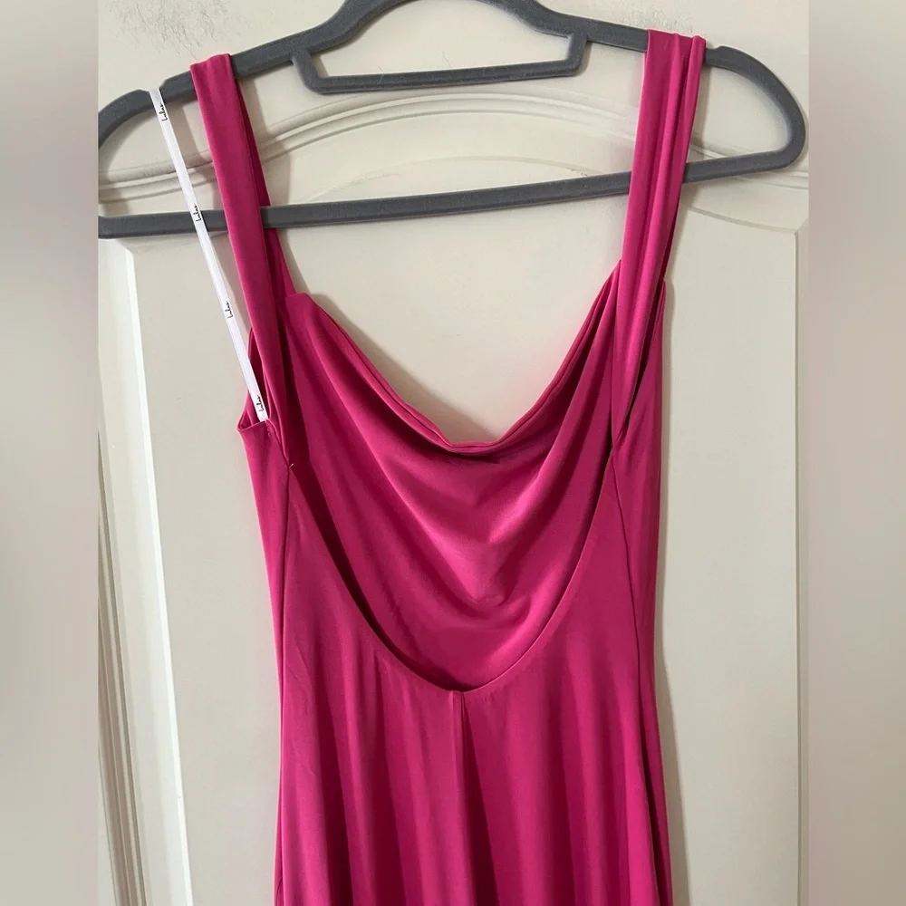 Lulu's Vibrant Fuchsia Pink Column Maxi Dress Women’s size XS - Picture 7 of 13
